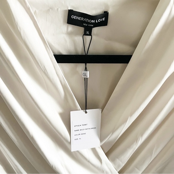 Generation Love Miley White Long Sleeve Satin Mini Dress - Picture 3 of 9